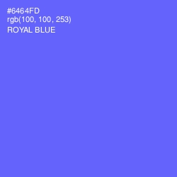 #6464FD - Royal Blue Color Image